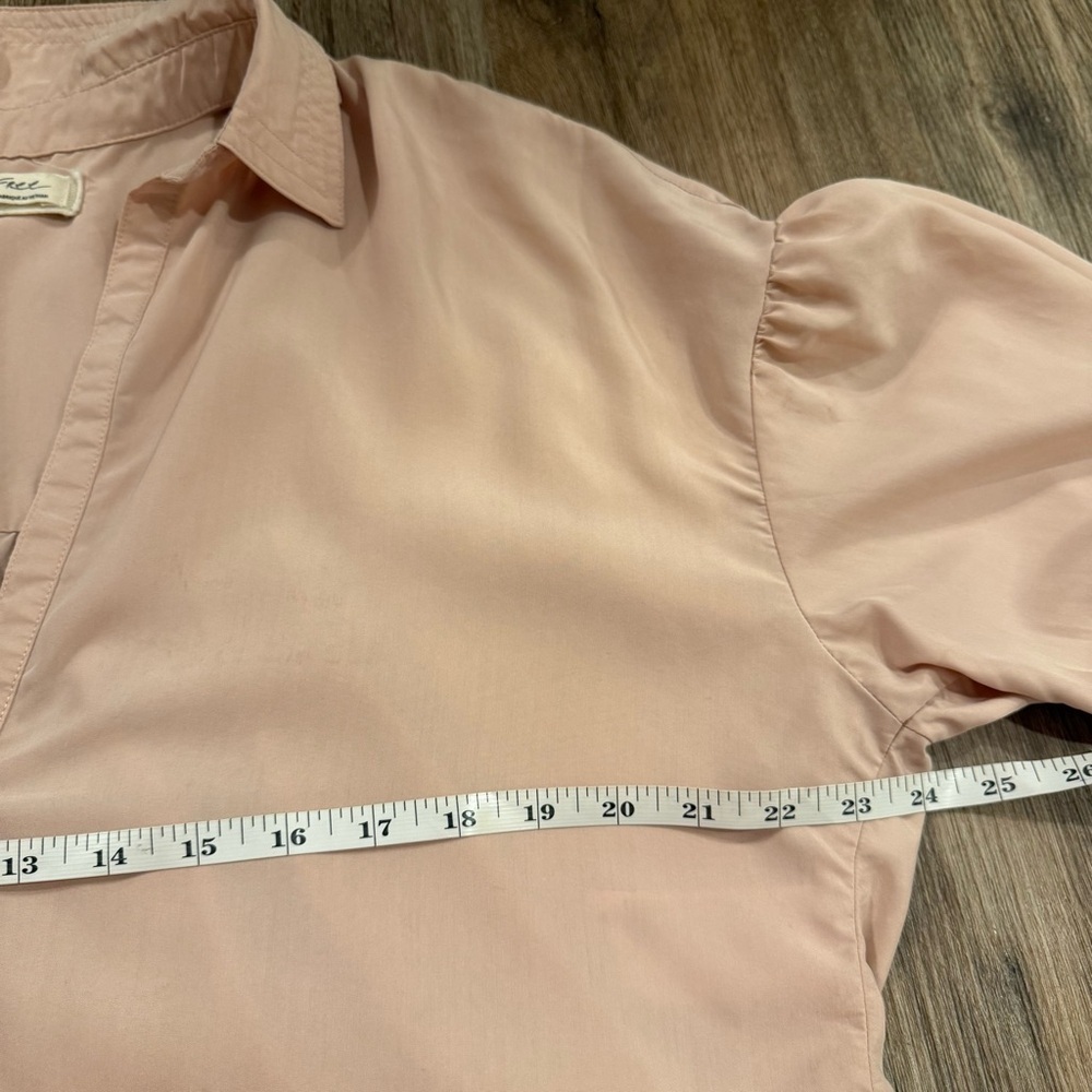 We The Free Love Until Tomorrow Shirt Small Hi Low Poet Blouse Pink Boho - Picture 9 of 11